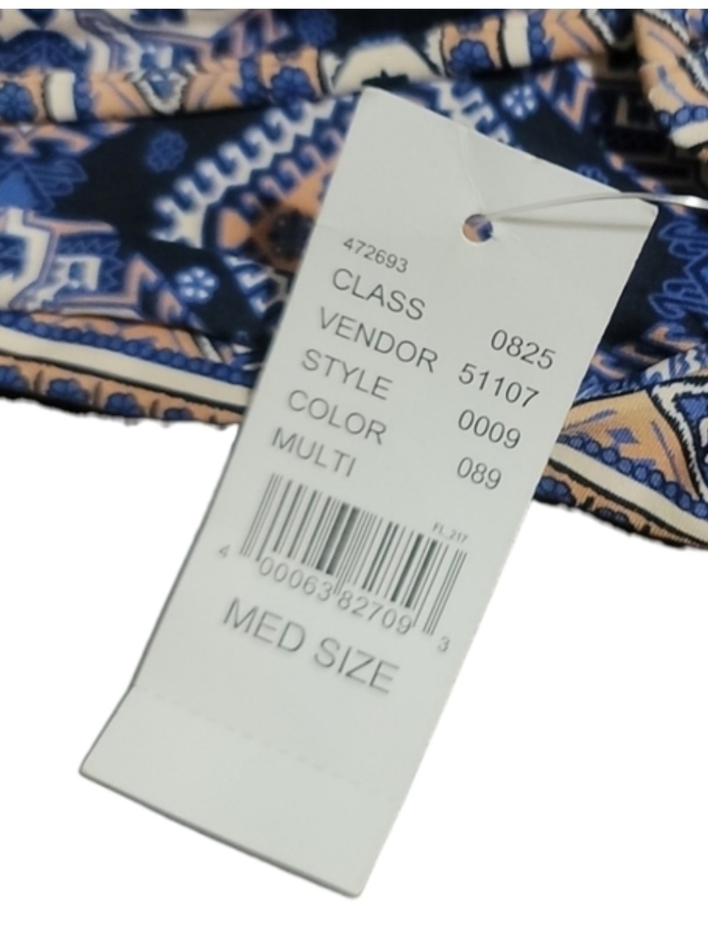 BOND EYE - Medium Blue, Pink & White Patterned Swim Suit - Picture 3 of 7